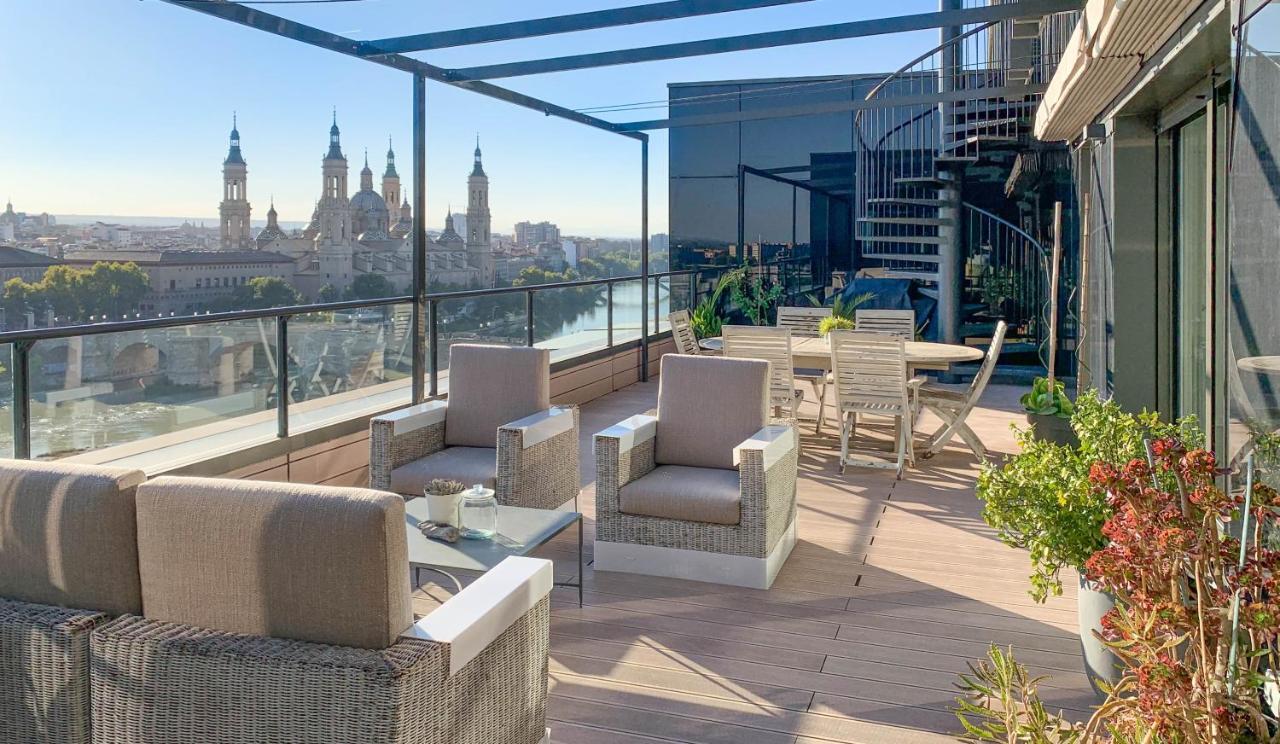 Atico Mejores Vistas Al Pilar Jacuzzi Y Garaje サラゴサ エクステリア 写真